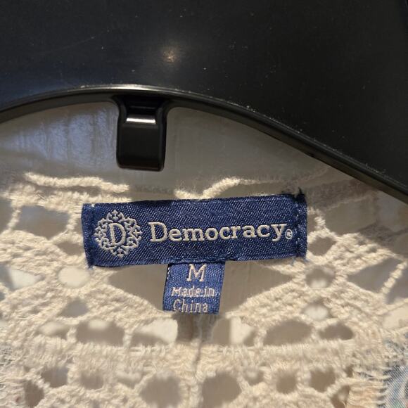 Democracy Floral Embroidered Kimono Knit Medium Open Front Bohemian - Picture 5 of 6